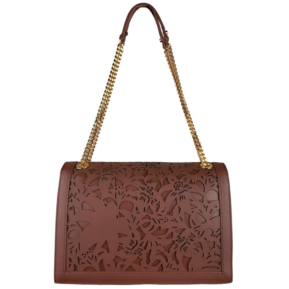 Baldinini Trend Elegant Floral Leather Shoulder Bag - Arichezz.store