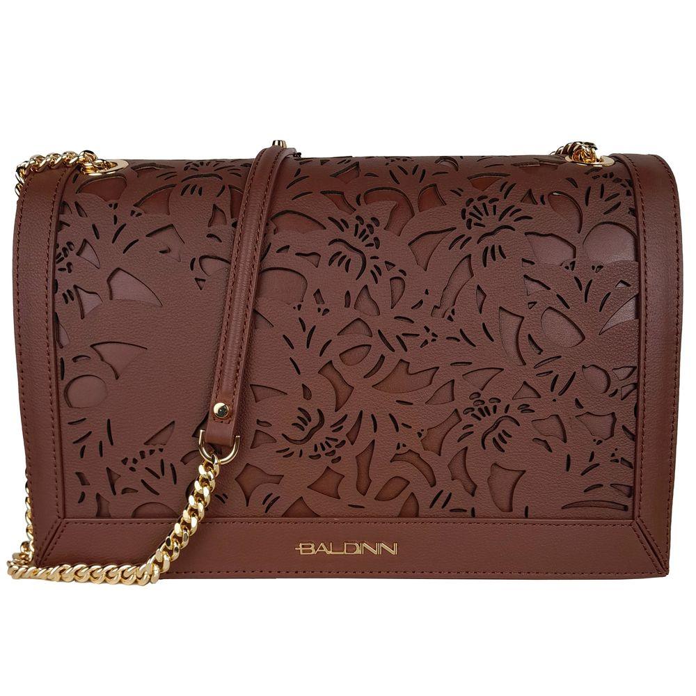 Baldinini Trend Elegant Floral Leather Shoulder Bag - Arichezz.store