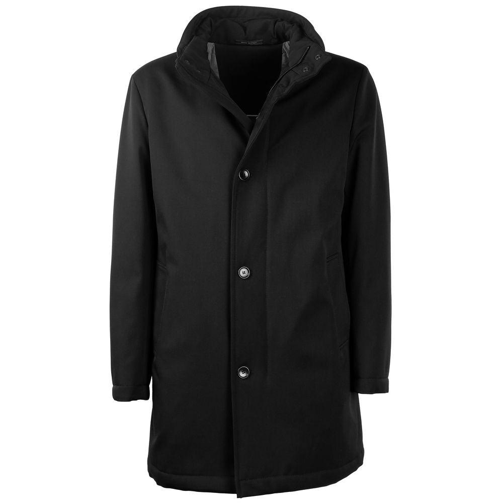 Made in Italy Elegant Virgin Wool Coat with Storm Protection - Arichezz.store