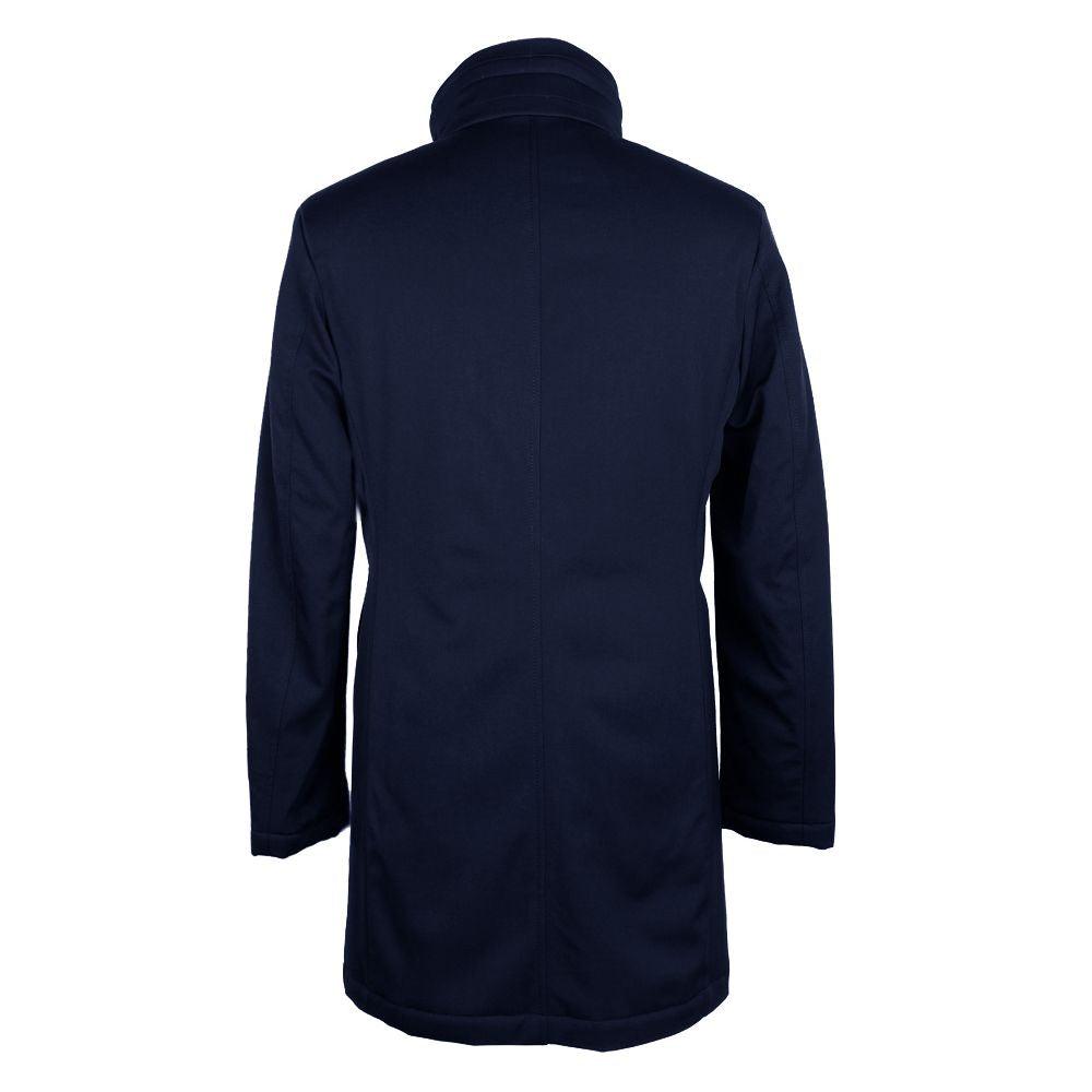 Made in Italy Elegant Blue Virgin Wool Storm System Coat - Arichezz.store