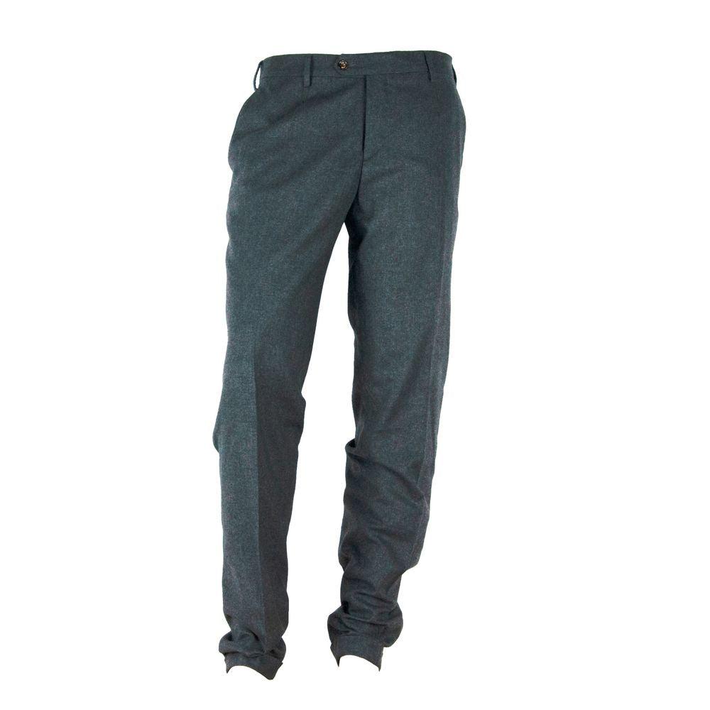 Made in Italy Elegantly Tailored Gray Winter Trousers - Arichezz.store