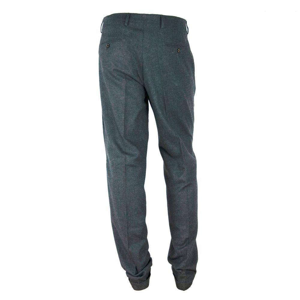 Made in Italy Elegantly Tailored Gray Winter Trousers - Arichezz.store