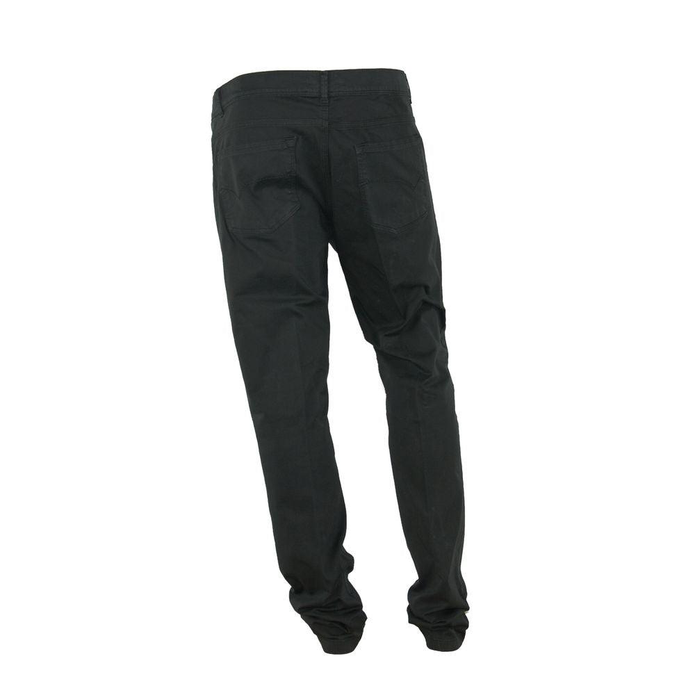 Made in Italy Elegant Summer Black Cotton Trousers - Arichezz.store