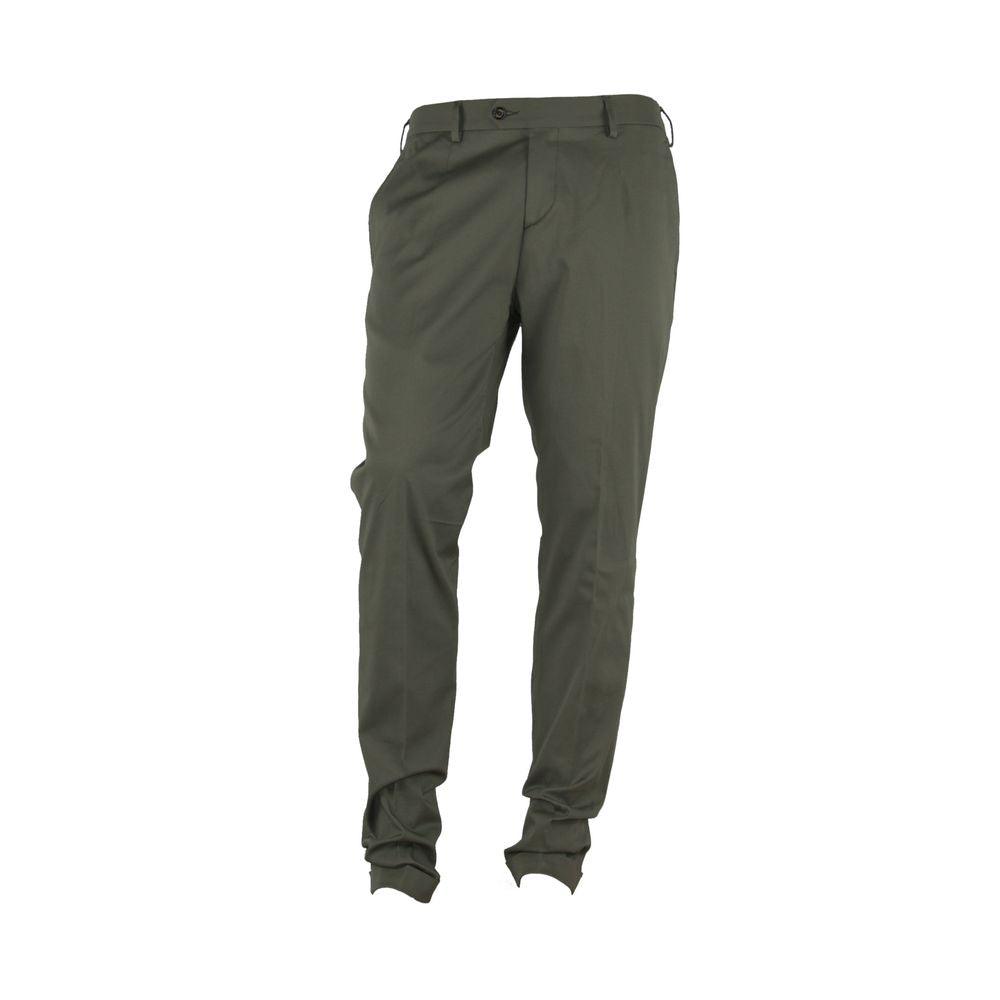 Made in Italy Elegant Green Summer Trousers for Men - Arichezz.store