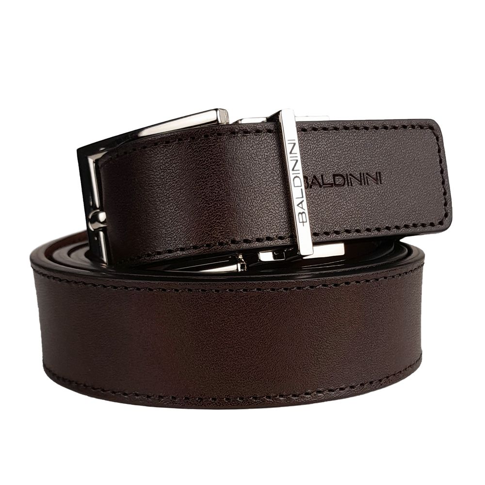 Baldinini Trend Reversible Calfskin Leather Belt in Rich Brown - Arichezz.store