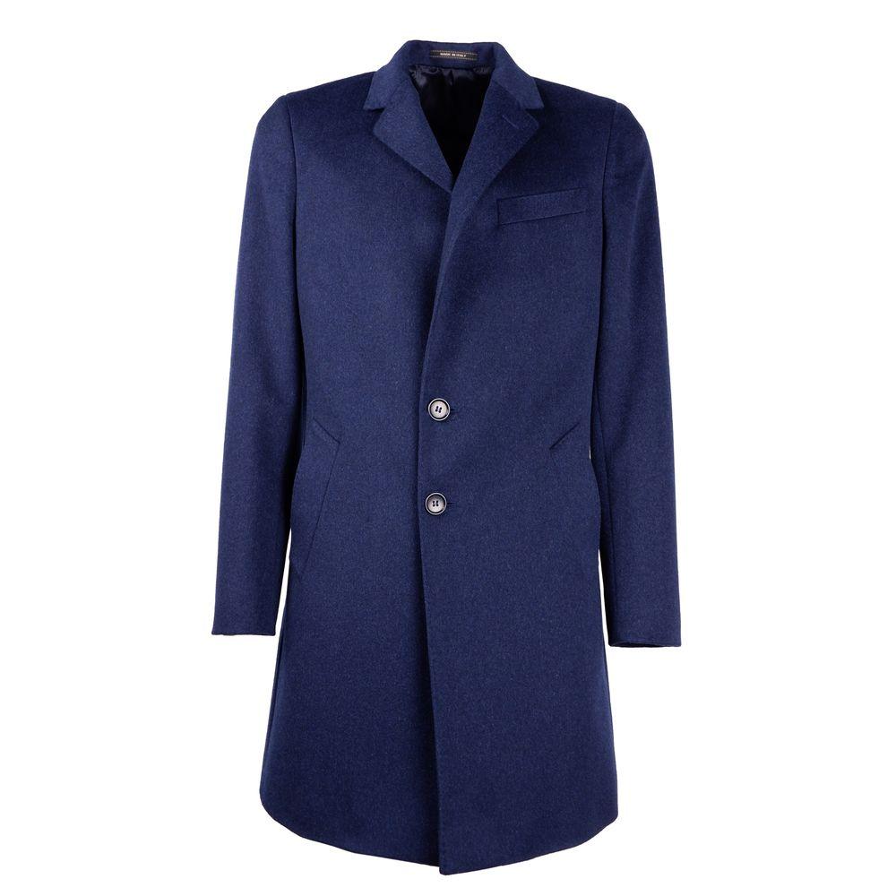 Made in Italy Blue Wool Men Jacket - Arichezz.store