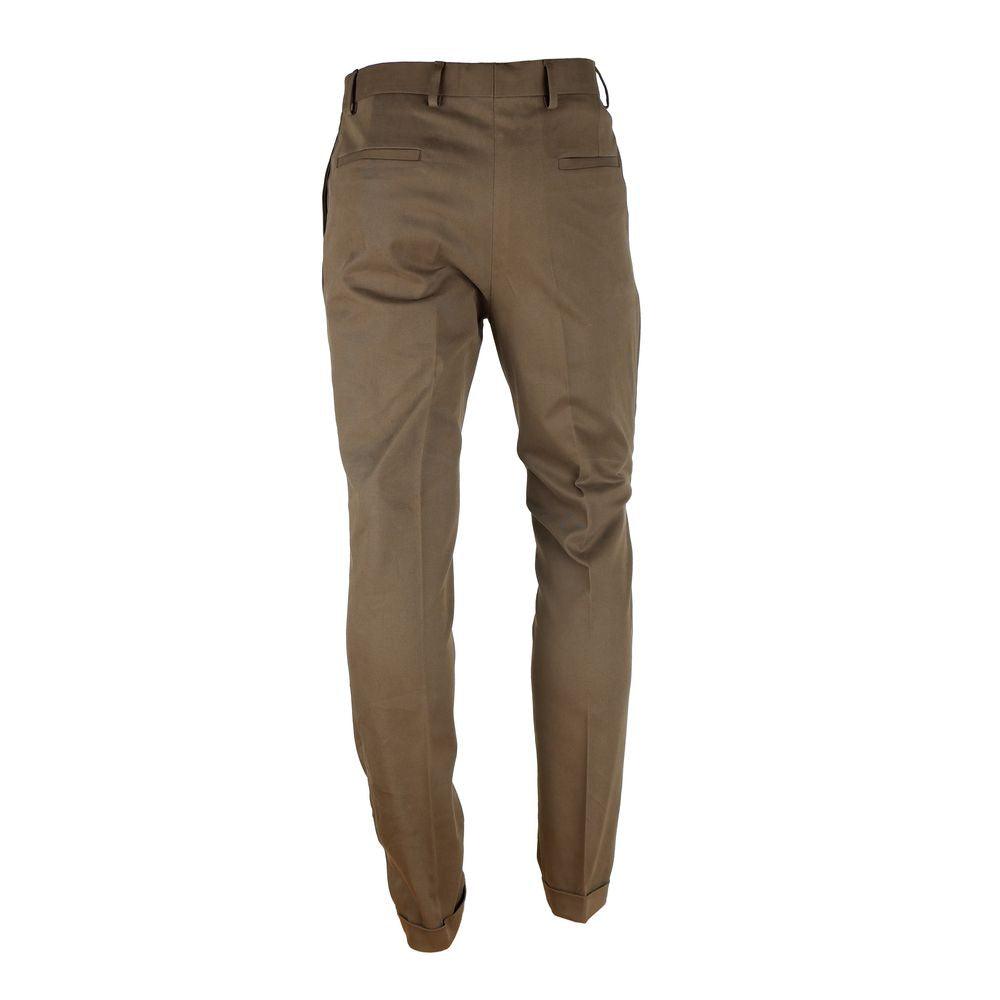 Made in Italy Brown Wool Men Trousers - Arichezz.store