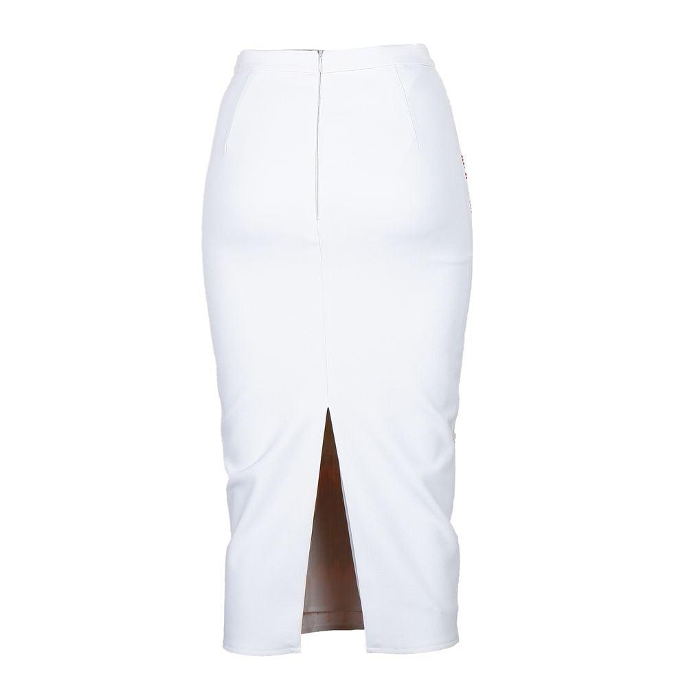 Elisabetta Franchi White Polyester Women Skirt - Arichezz.store