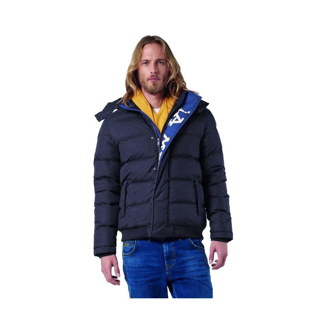 La Martina Blue Nylon Men's Jacket - Arichezz.store