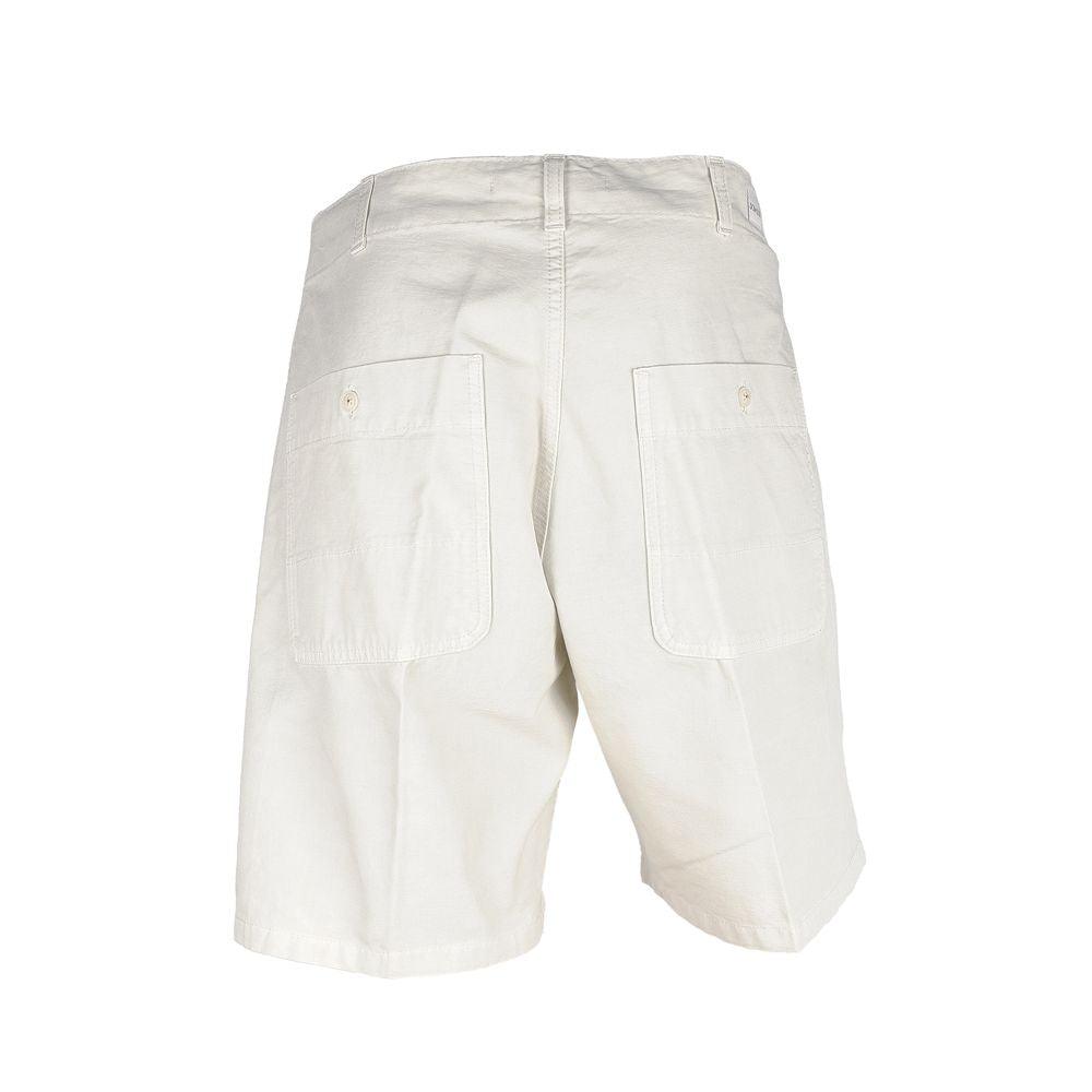 Don The Fuller White Cotton Men's Bermuda Shorts - Arichezz.store