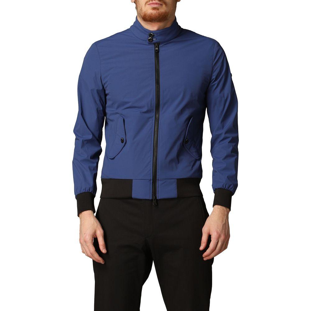 Refrigiwear Elegant Blue Bielastic Bomber Jacket - Arichezz.store