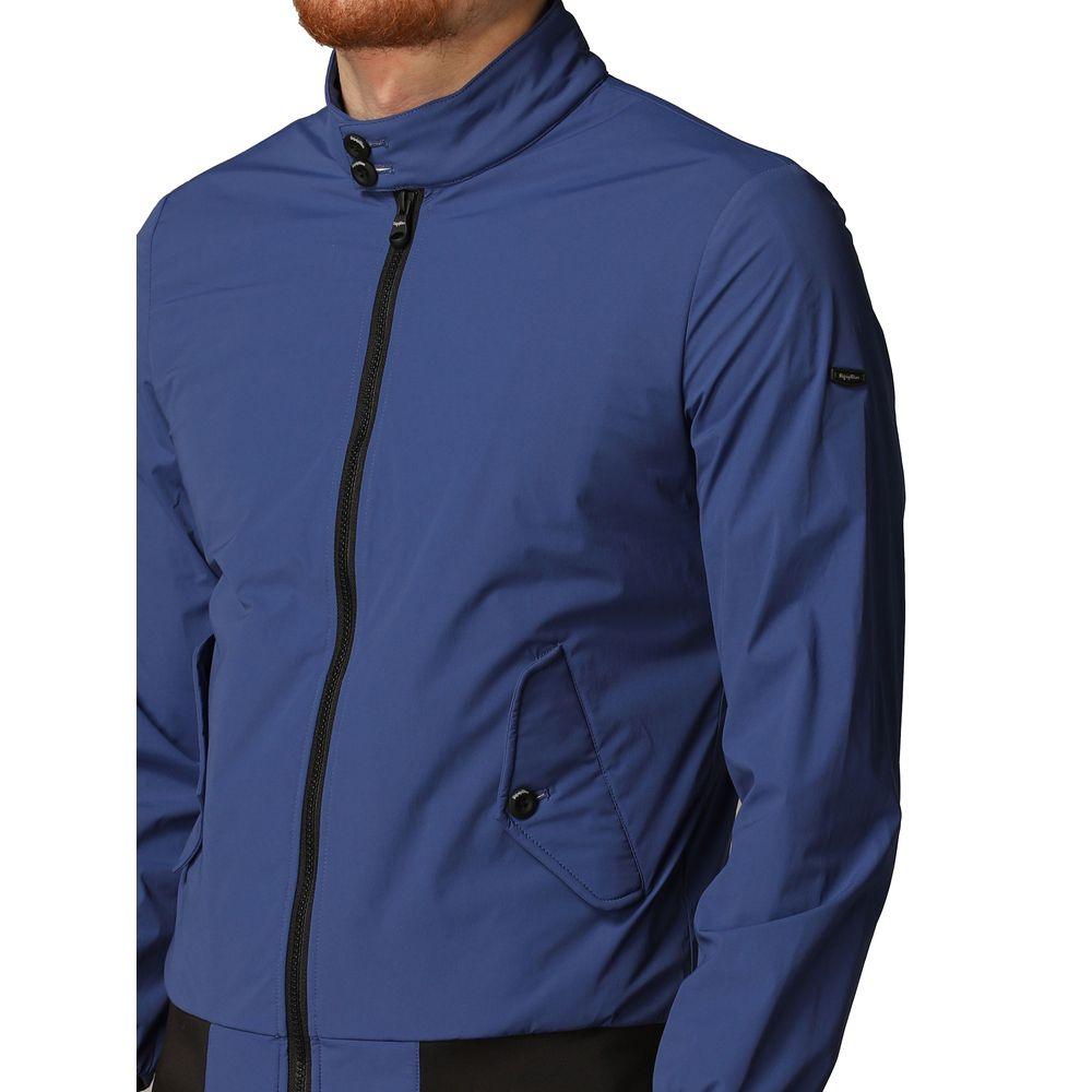 Refrigiwear Elegant Blue Bielastic Bomber Jacket - Arichezz.store