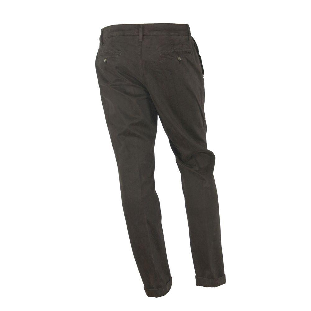 Made in Italy Elegant Brown Winter Trousers - Arichezz.store