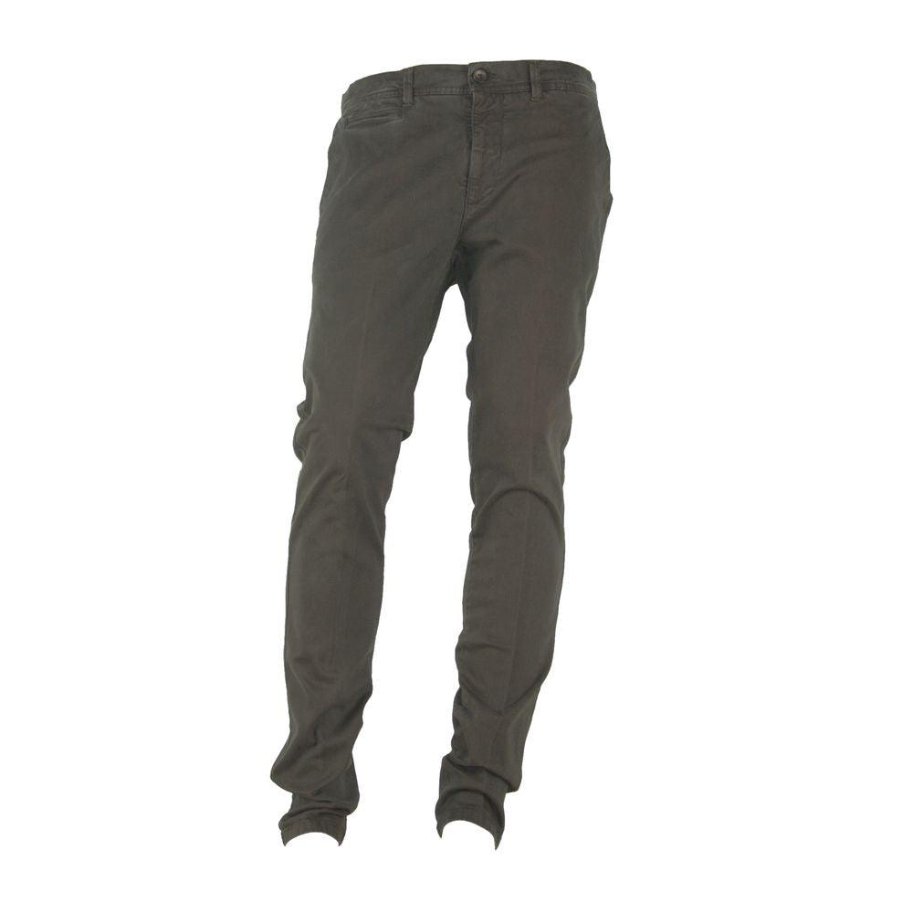 Made in Italy Elegant Italian Cotton Blend Pants - Arichezz.store