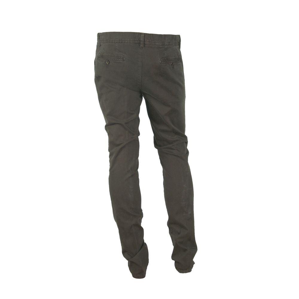 Made in Italy Elegant Italian Cotton Blend Pants - Arichezz.store