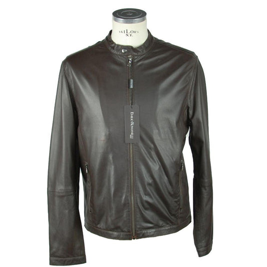 Emilio Romanelli Elegant Leather Jacket - Arichezz.store