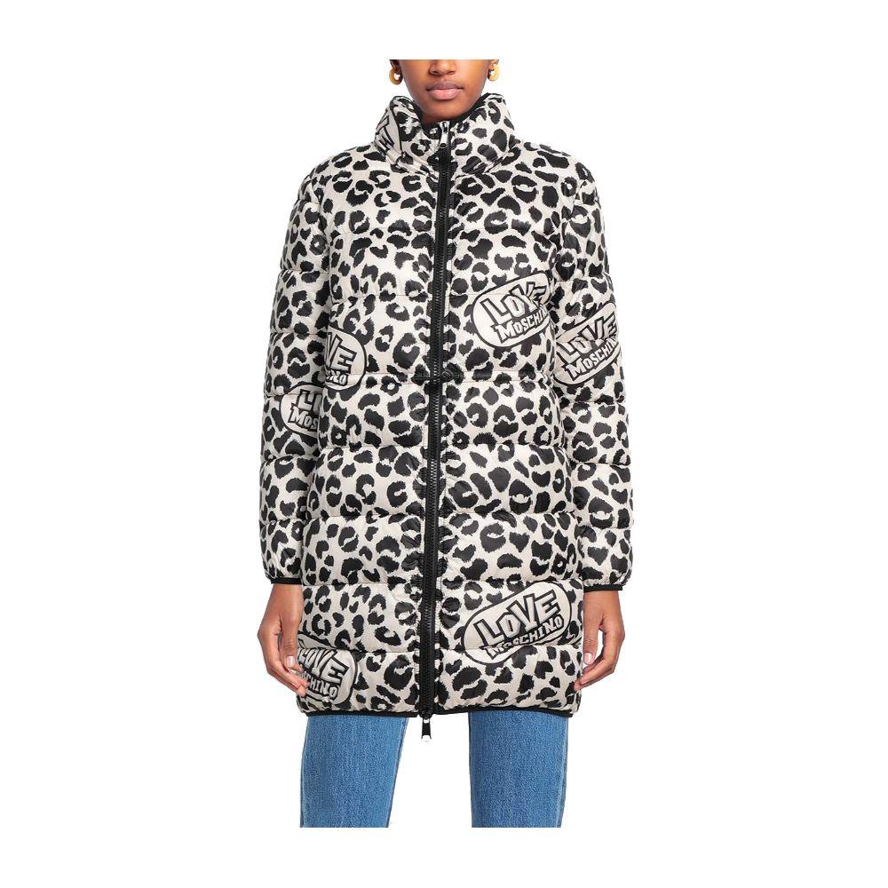 Love Moschino Chic Leopard Print Down Jacket - Arichezz.store