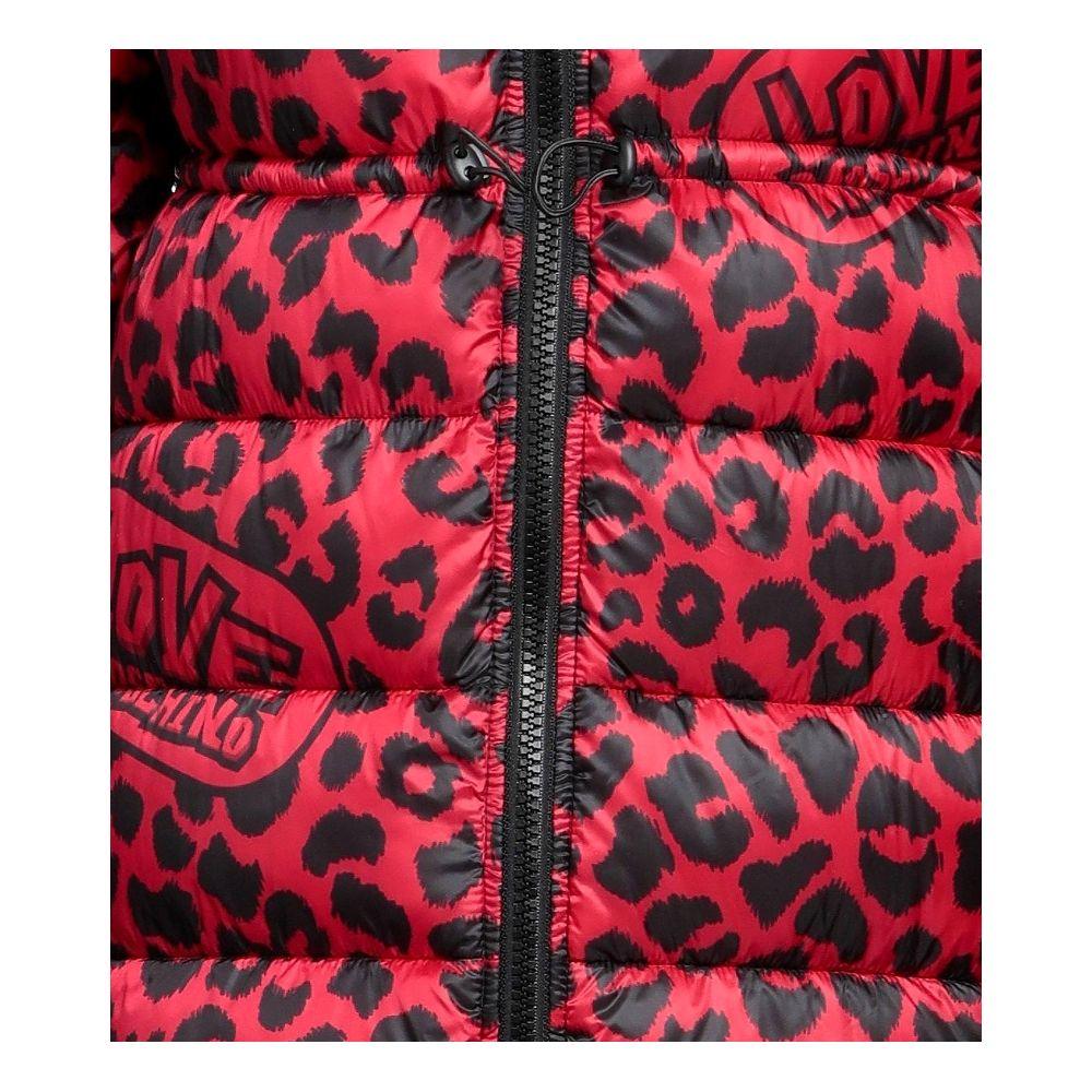 Love Moschino Leopard Print Long Down Jacket - Arichezz.store