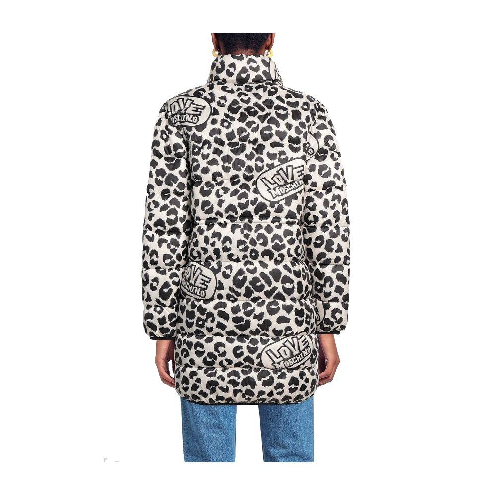 Love Moschino Chic Leopard Print Down Jacket - Arichezz.store