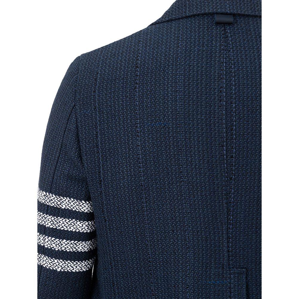 Thom Browne Elegant Acrylic Blue Jacket for Men - Arichezz.store