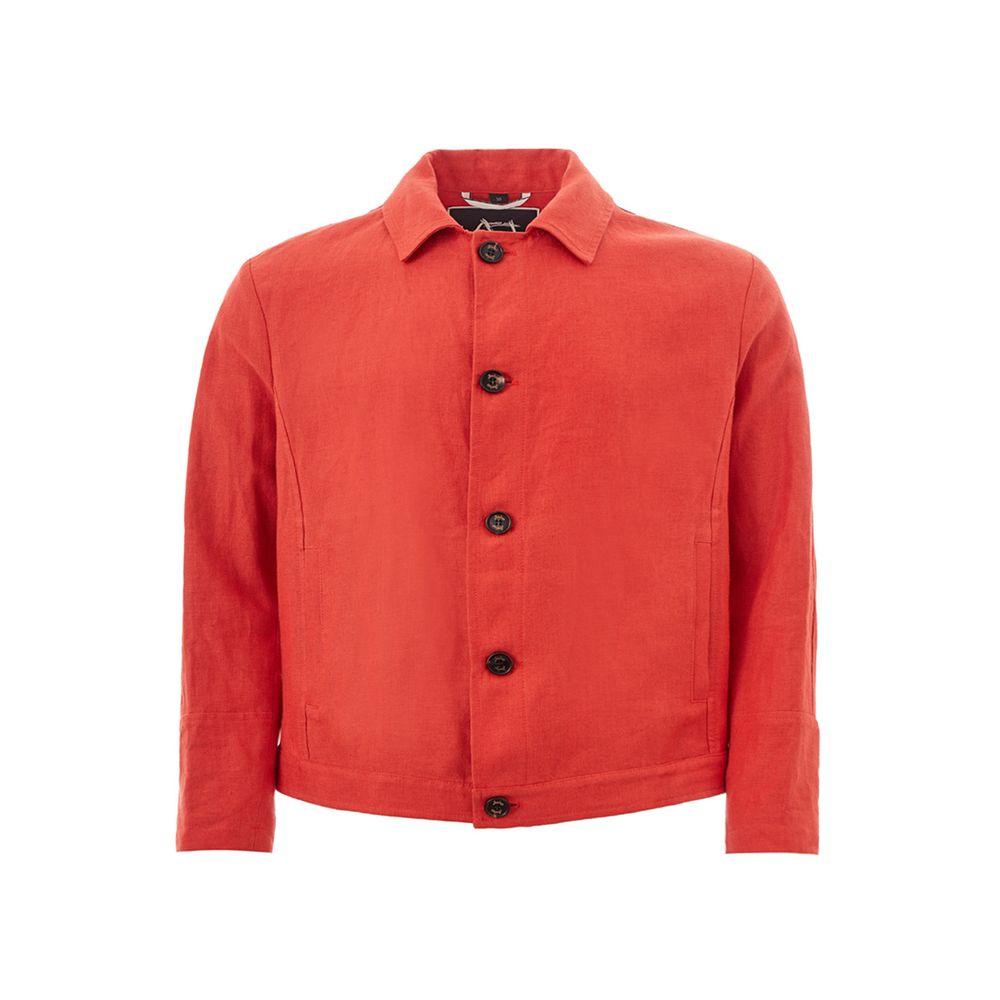 Sealup Elegant Orange Polyester Jacket - Arichezz.store