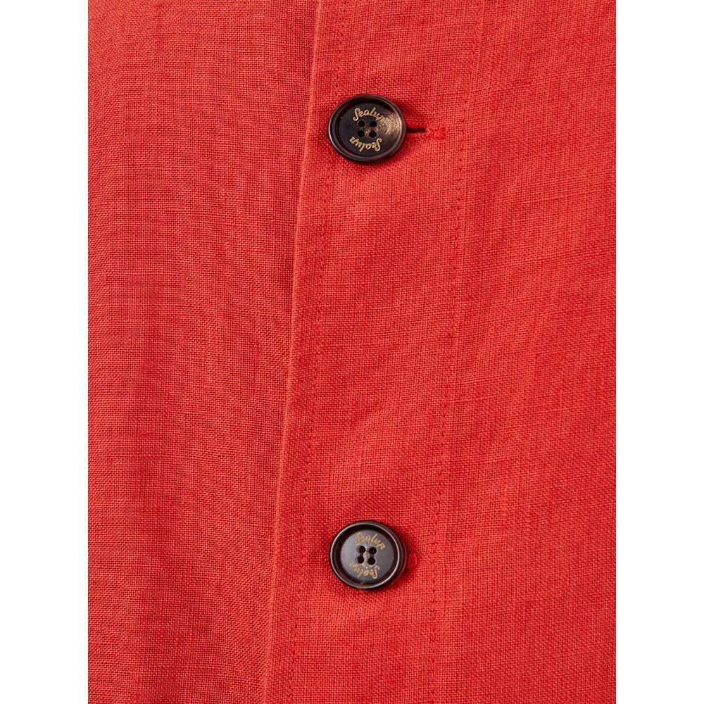 Sealup Elegant Orange Polyester Jacket - Arichezz.store