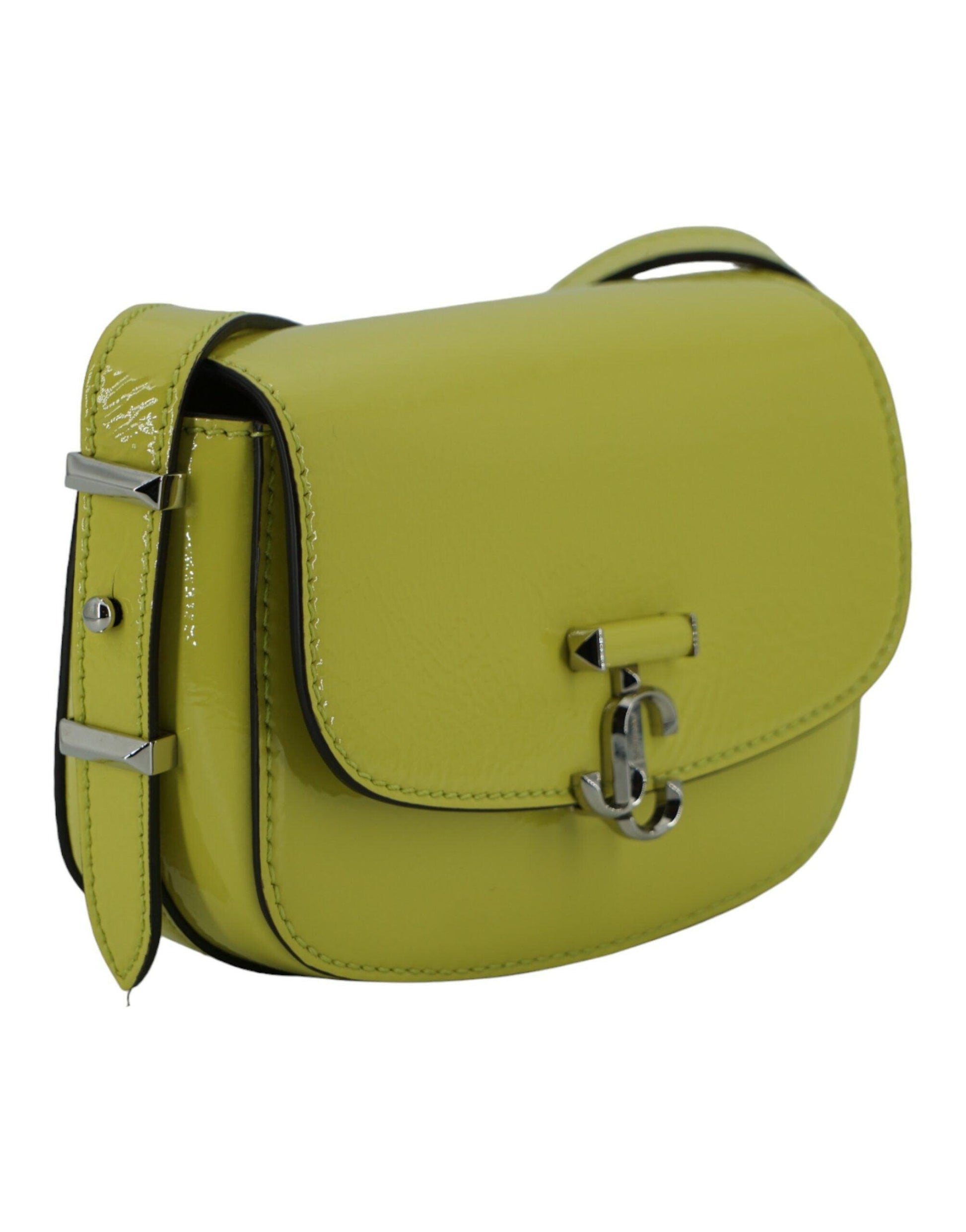 Jimmy Choo Lime Yellow Leather Small Shoulder Bag - Arichezz.store