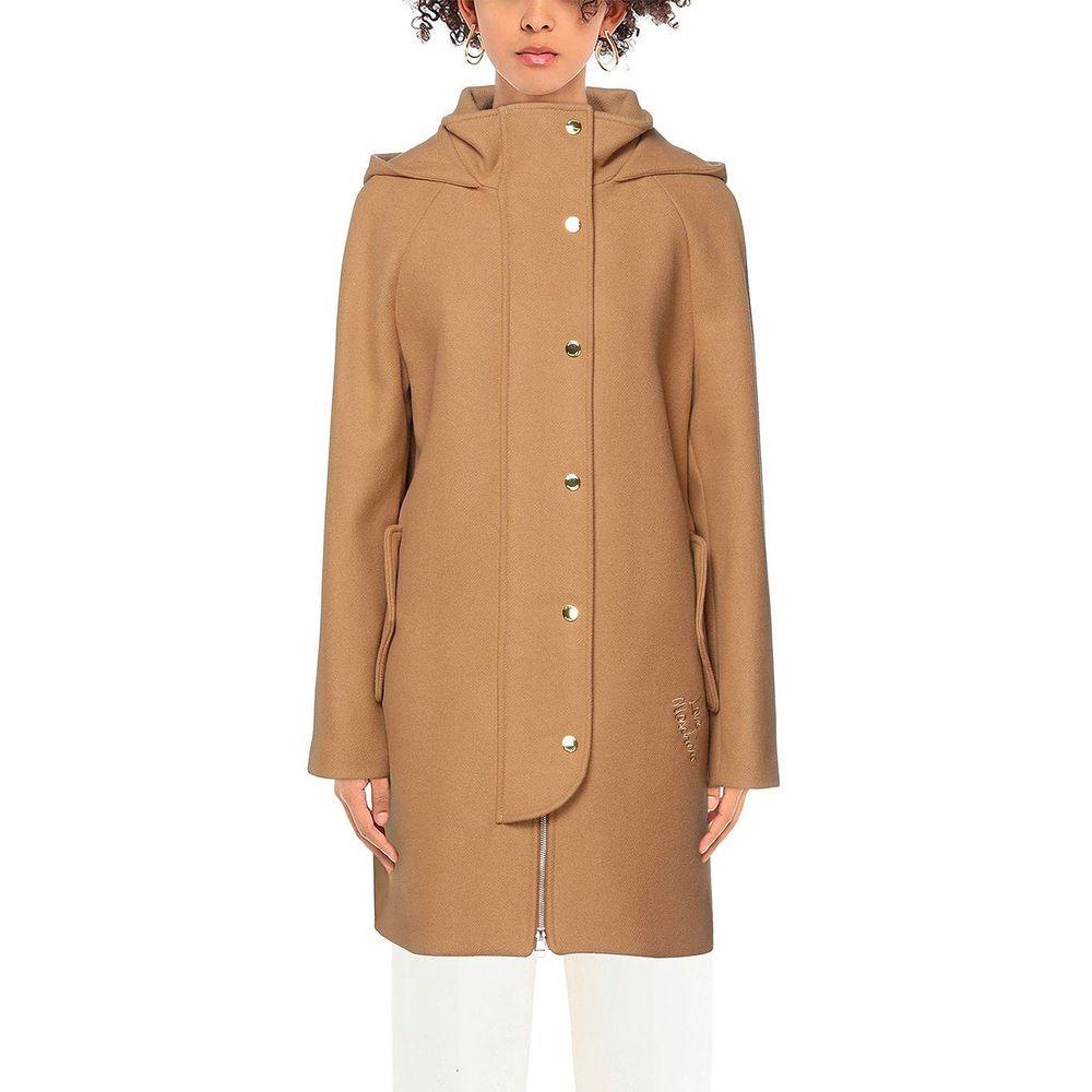 Love Moschino Brown Wool Women's Coat - Arichezz.store