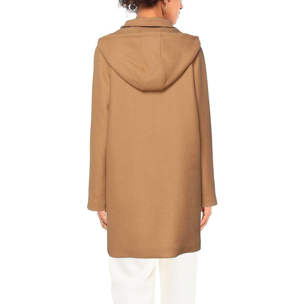 Love Moschino Brown Wool Women's Coat - Arichezz.store