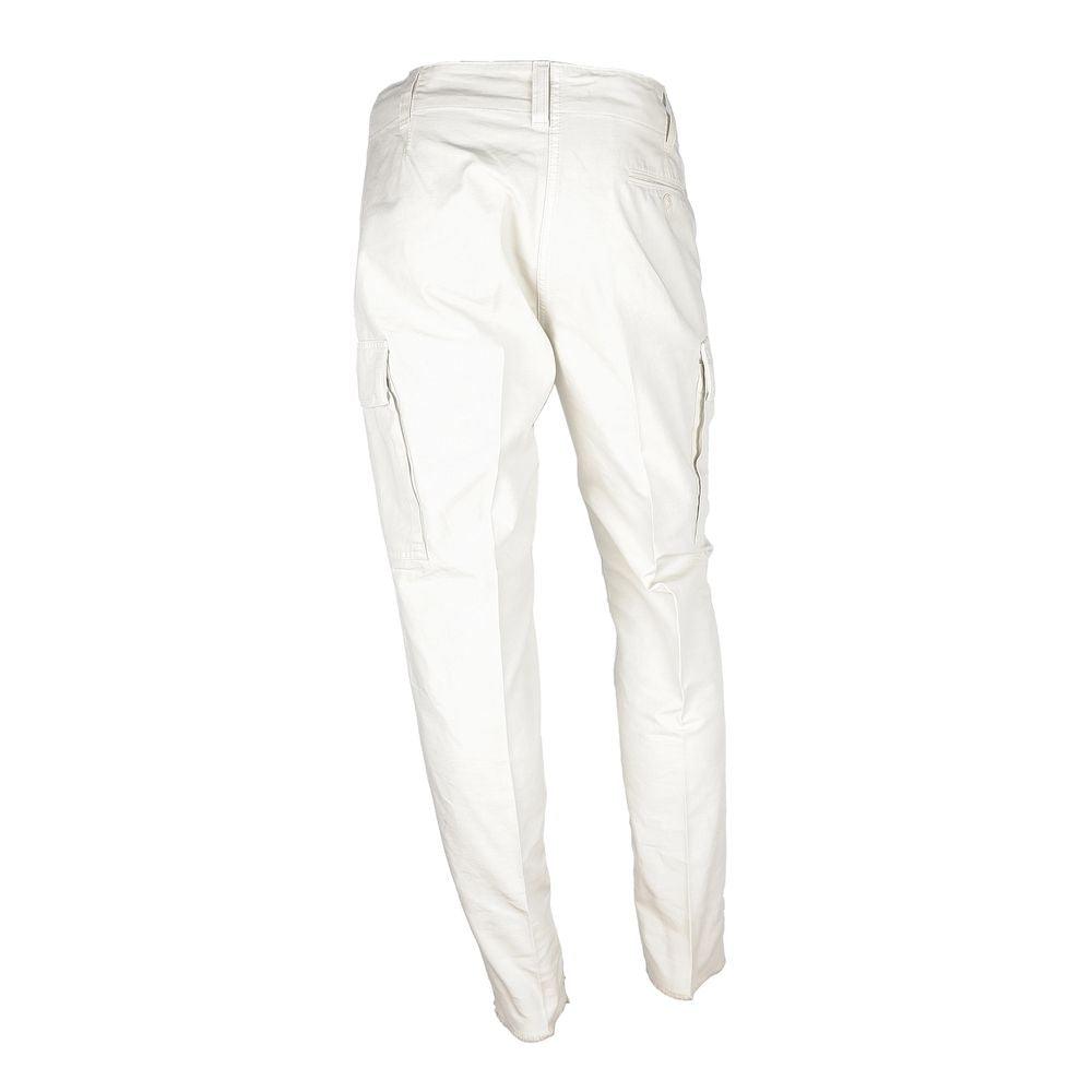 Don The Fuller White Cotton Men's Trouser - Arichezz.store