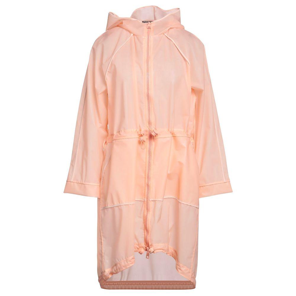 Elisabetta Franchi Powder Pink Long Waterproof Jacket - Arichezz.store