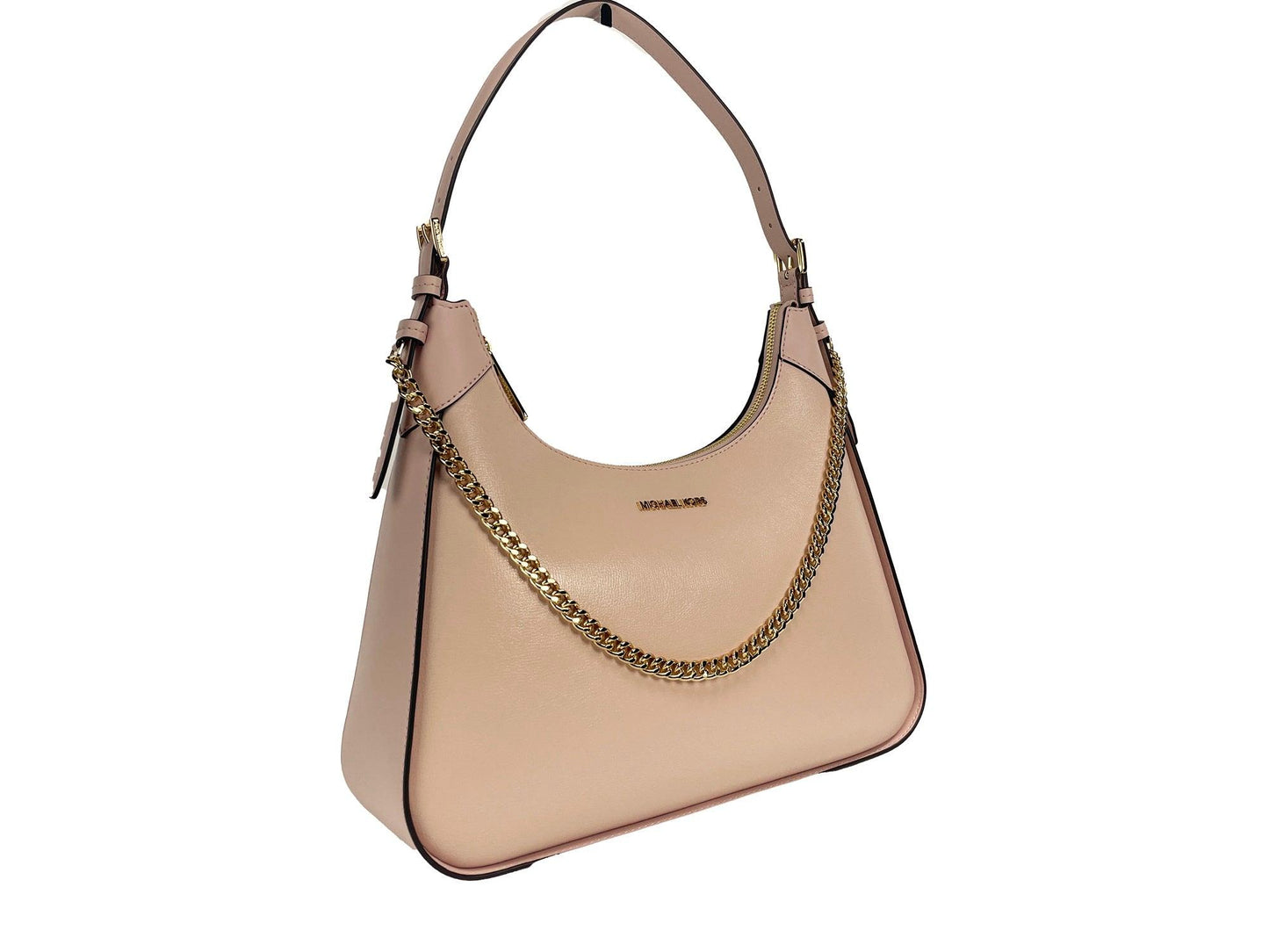 Michael Kors Wilma Large Smooth Leather Chain Shoulder Bag Purse Powder Blush - Arichezz.store