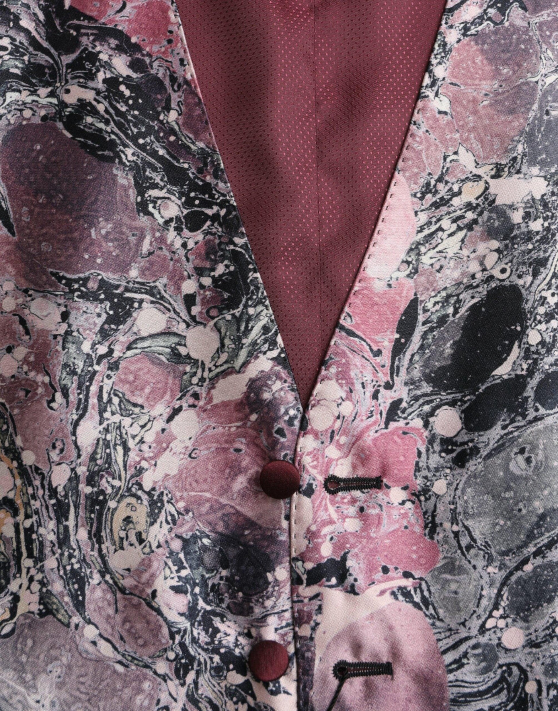 Dolce & Gabbana Multicolor Galaxy Silk Waistcoat Formal Vest - Arichezz.store