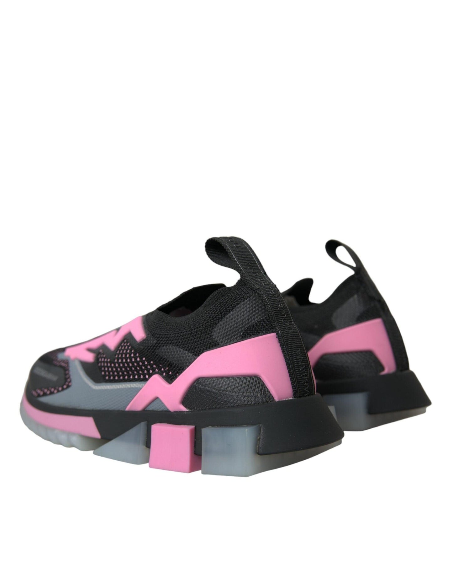 Dolce & Gabbana Black Pink Slip On Sorrento Sneakers Shoes - Arichezz.store