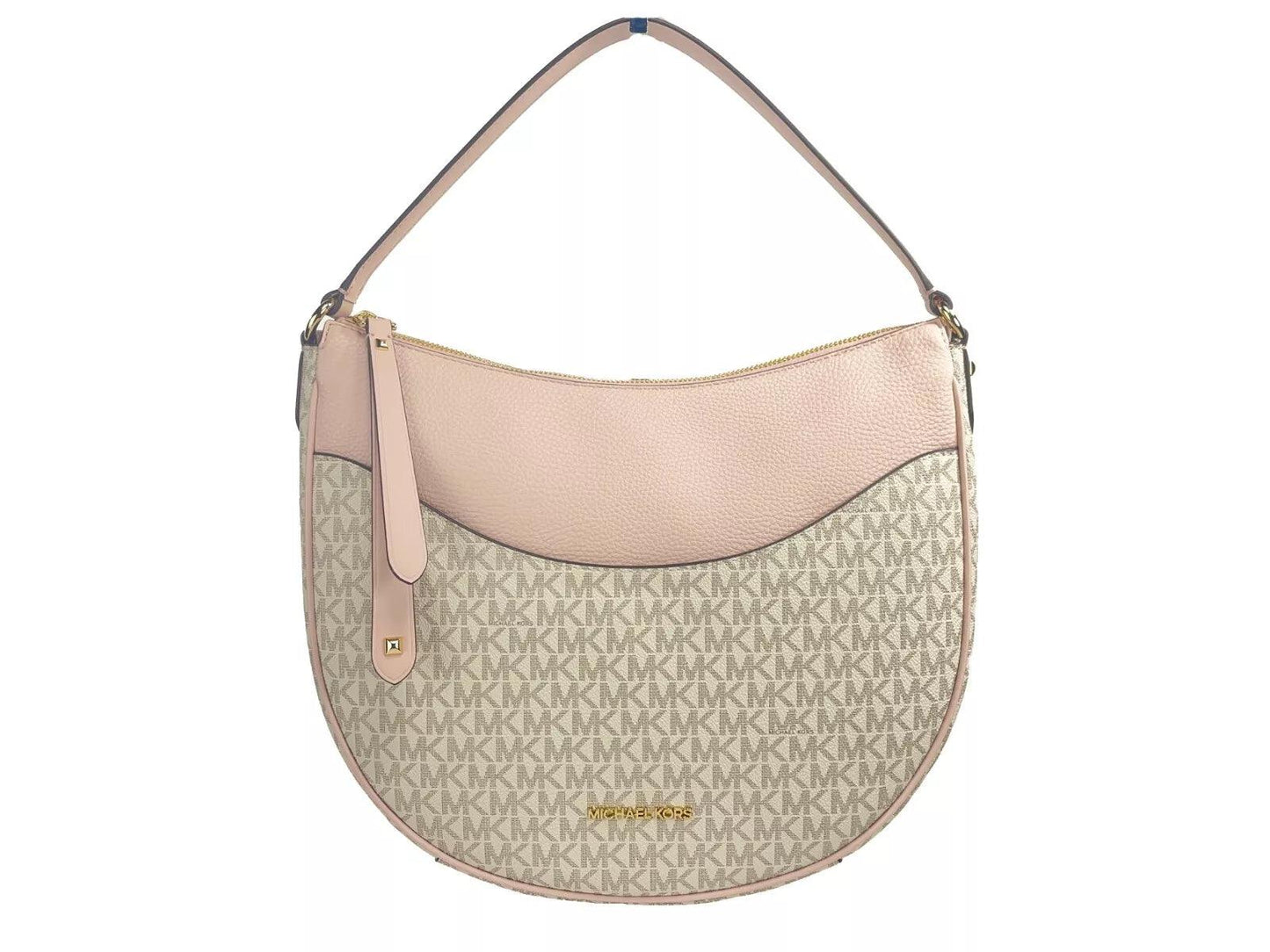 Michael Kors Large Dover Half Moon Crossbody Bag Purse Powder Blush Multi - Arichezz.store