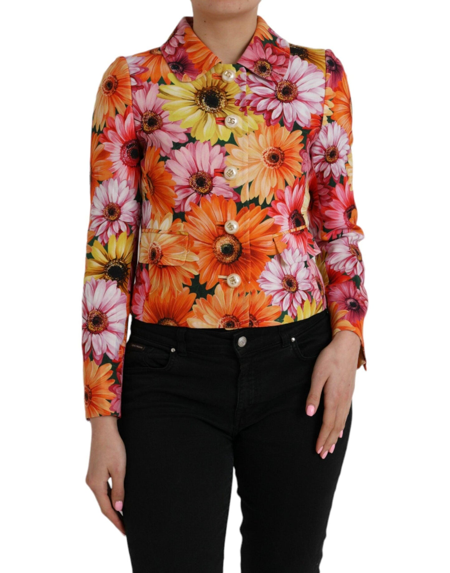 Dolce & Gabbana Multicolor Floral Brocade Blazer Coat - Arichezz.store