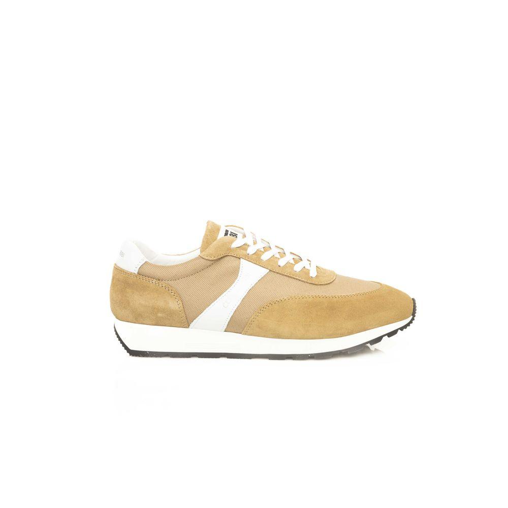 Cerruti 1881 Beige Calf Leather Men's Sneakers - Arichezz.store