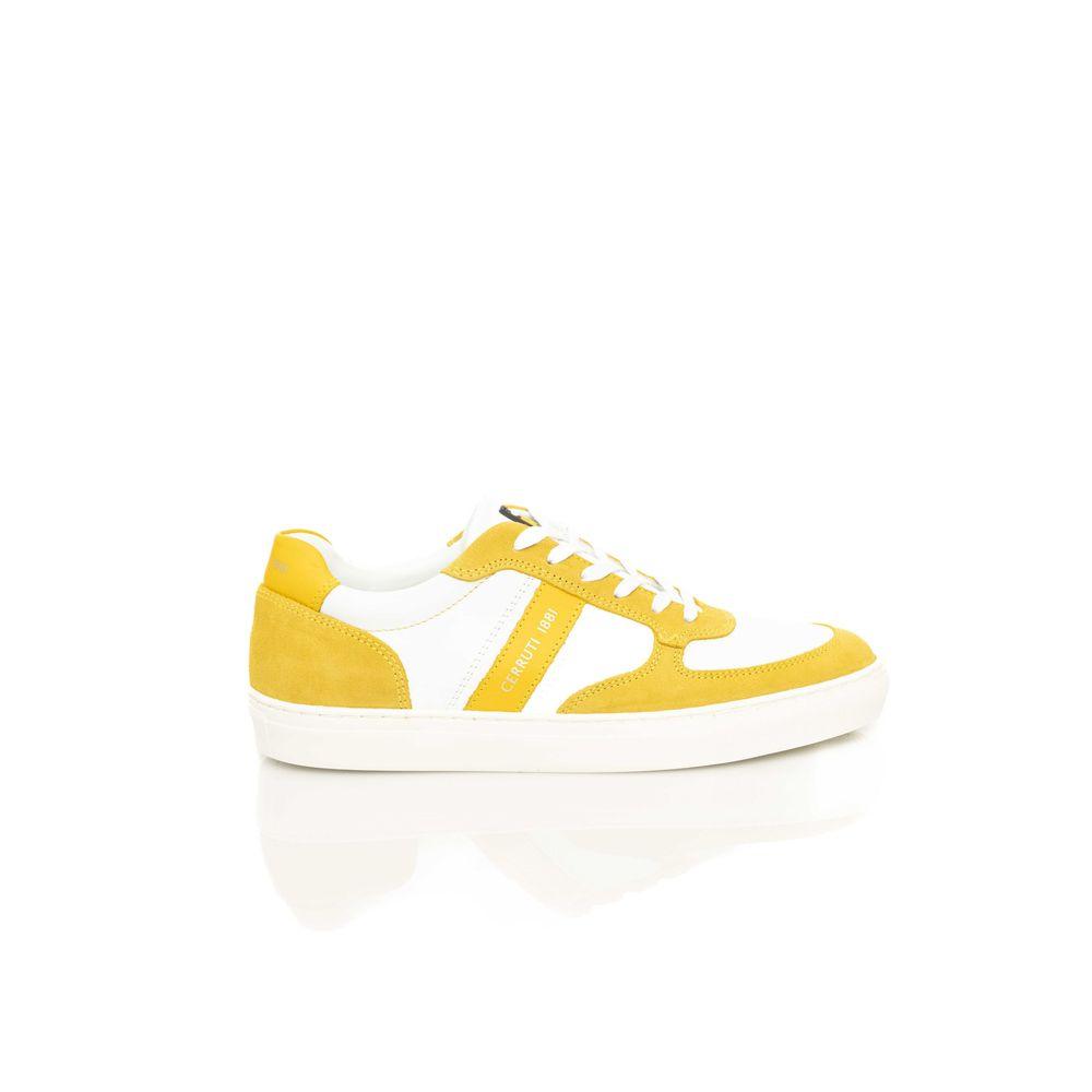 Cerruti 1881 Men's Yellow Leather Sneakers - Arichezz.store