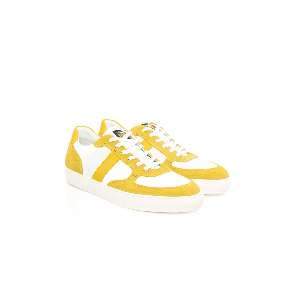 Cerruti 1881 Men's Yellow Leather Sneakers - Arichezz.store