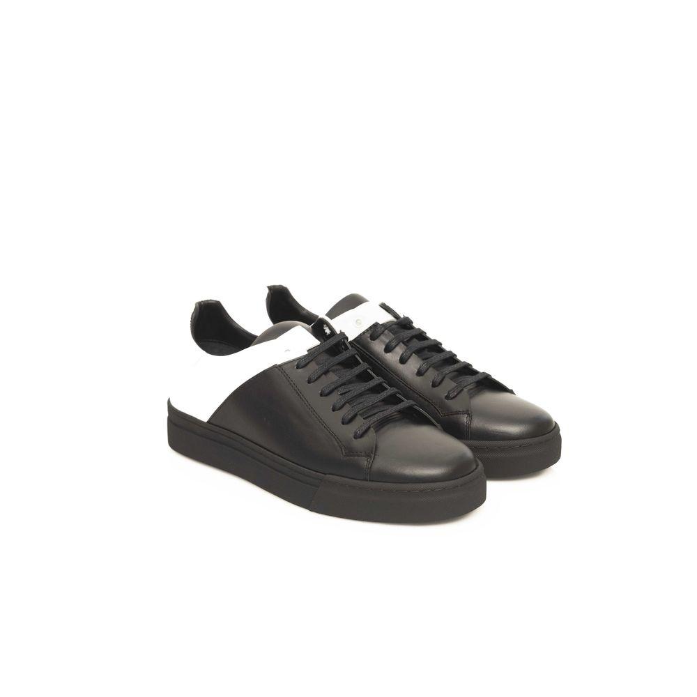 Cerruti 1881 Black Leather Men’s Sneakers - Arichezz.store