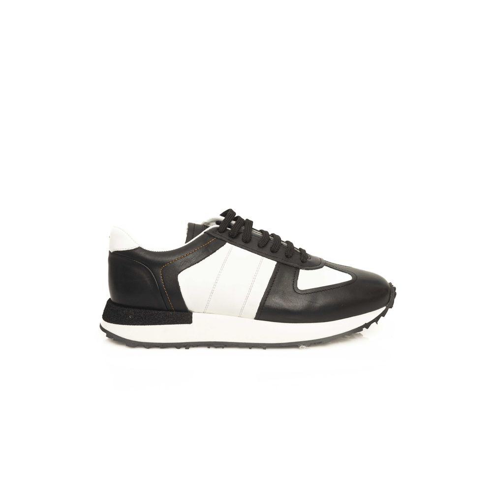 Cerruti 1881 Black Leather Men Sneaker - Arichezz.store