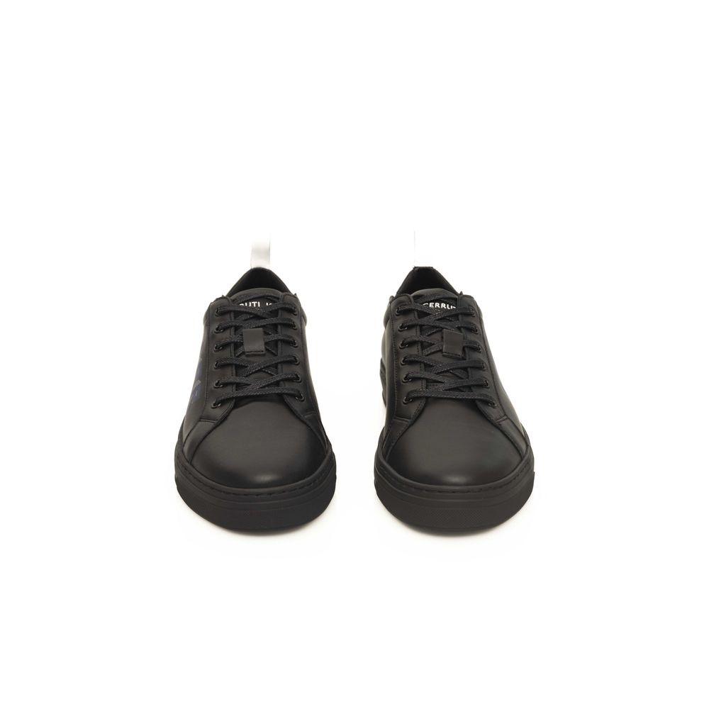 Cerruti 1881 Black Leather Men’s Sneakers - Arichezz.store