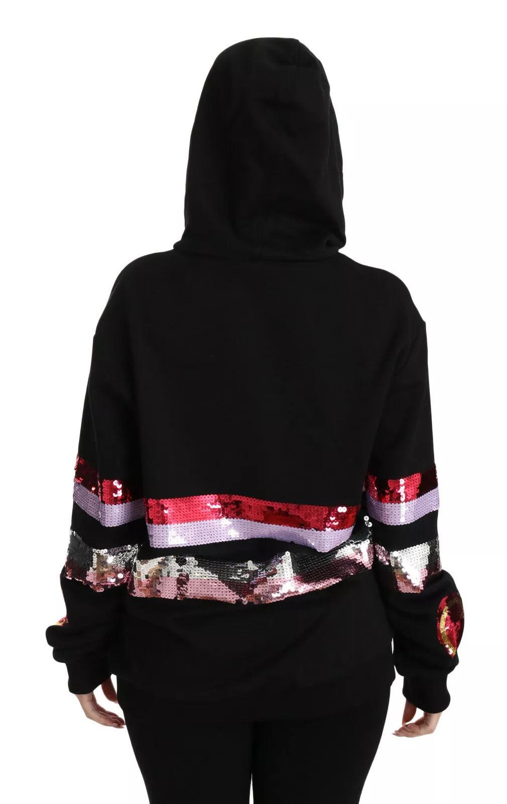 Dolce & Gabbana DG Sequined Hooded Pullover Sweater - Arichezz.store