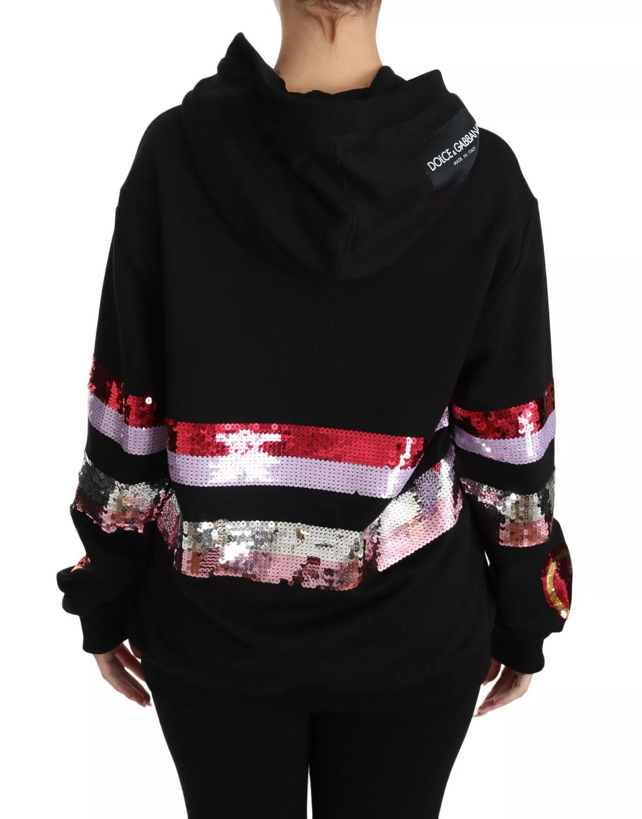 Dolce & Gabbana DG Sequined Hooded Pullover Sweater - Arichezz.store