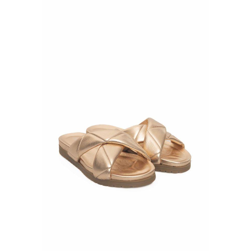 Cerruti 1881 Beige Sheepskin Women’s Sandals - Arichezz.store