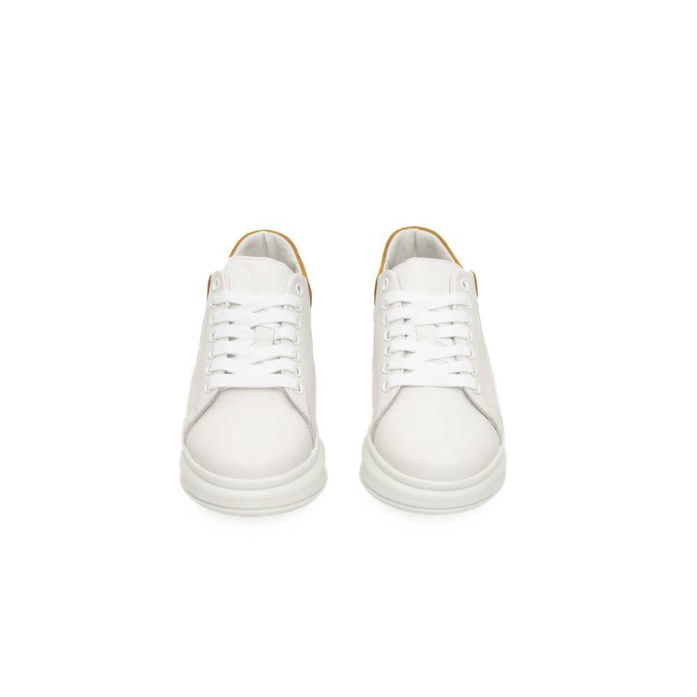 Cerruti 1881 Women's White Leather Platform Sneakers - Arichezz.store