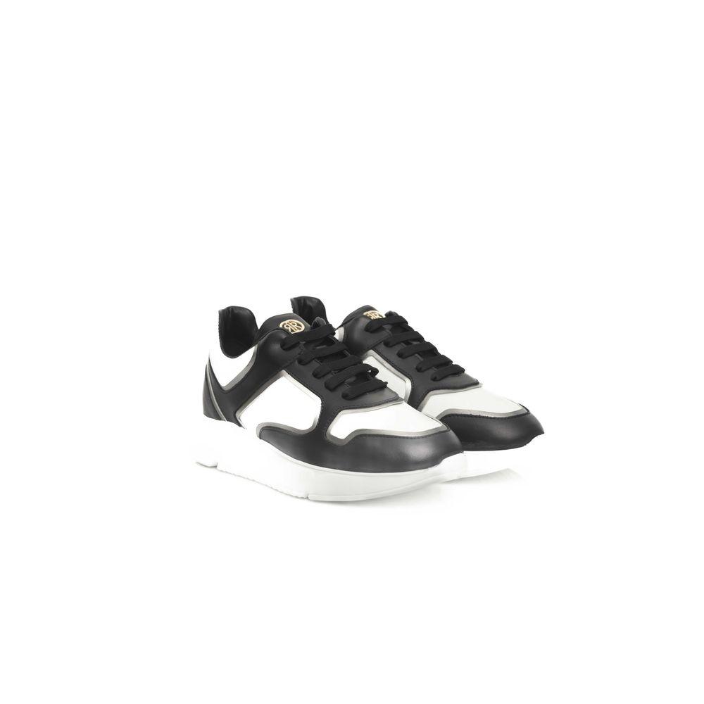 Cerruti 1881 Black Leather Women's Sneakers - Arichezz.store