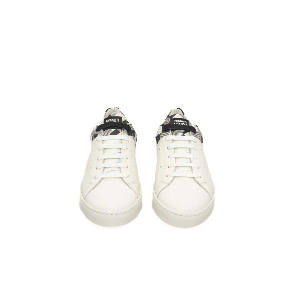 Cerruti 1881 White Leather Men's Sneakers - Arichezz.store