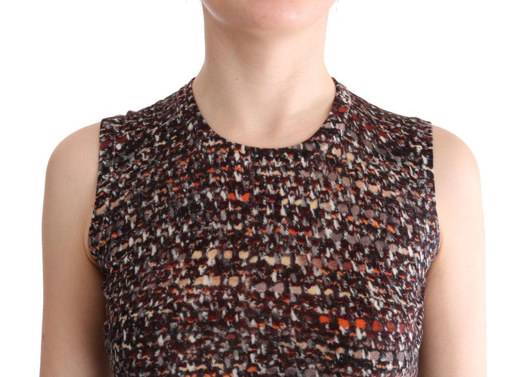 Dolce & Gabbana Sleeveless Multicolor Knit Wool Top - Arichezz.store