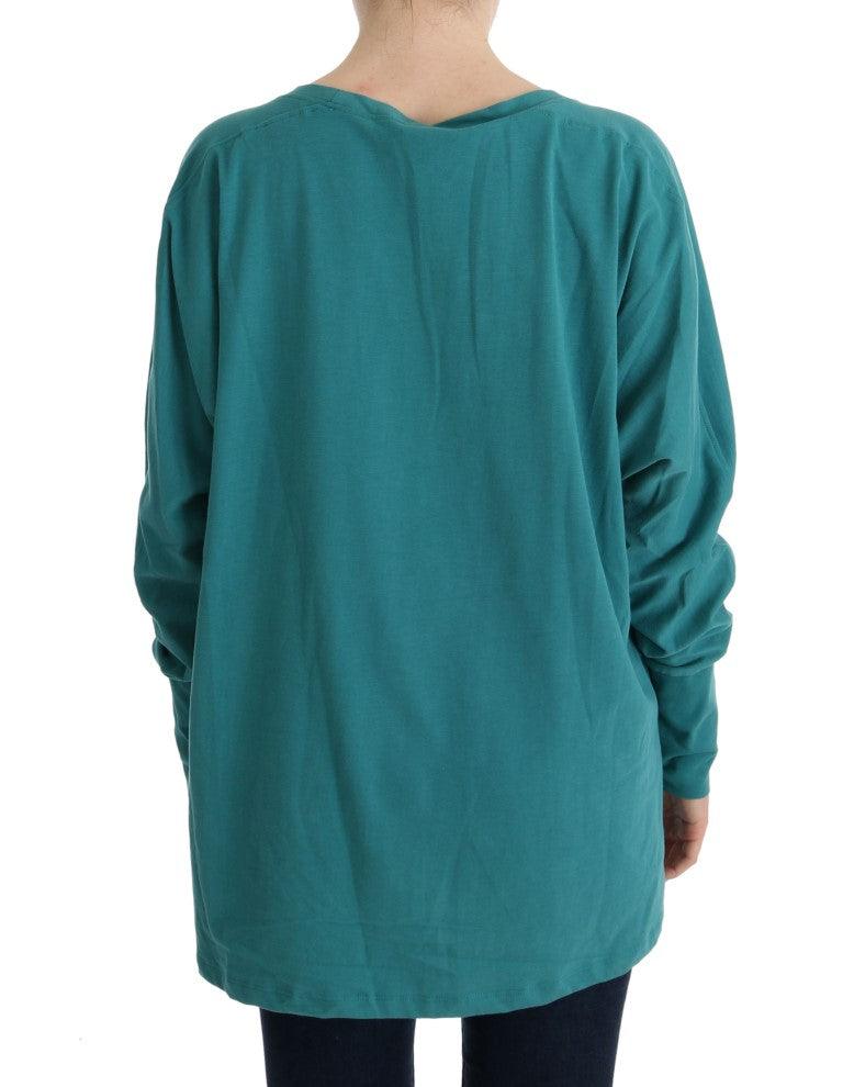 John Galliano Elegant Crewneck Cotton Sweater in Green - Arichezz.store